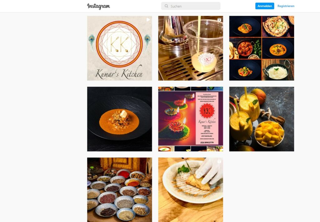 Kumar kitchen Instagram Page